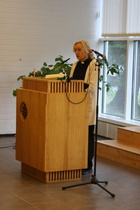 Seurakunnan tervehdyksen toi pastori Niina Hangasmaa